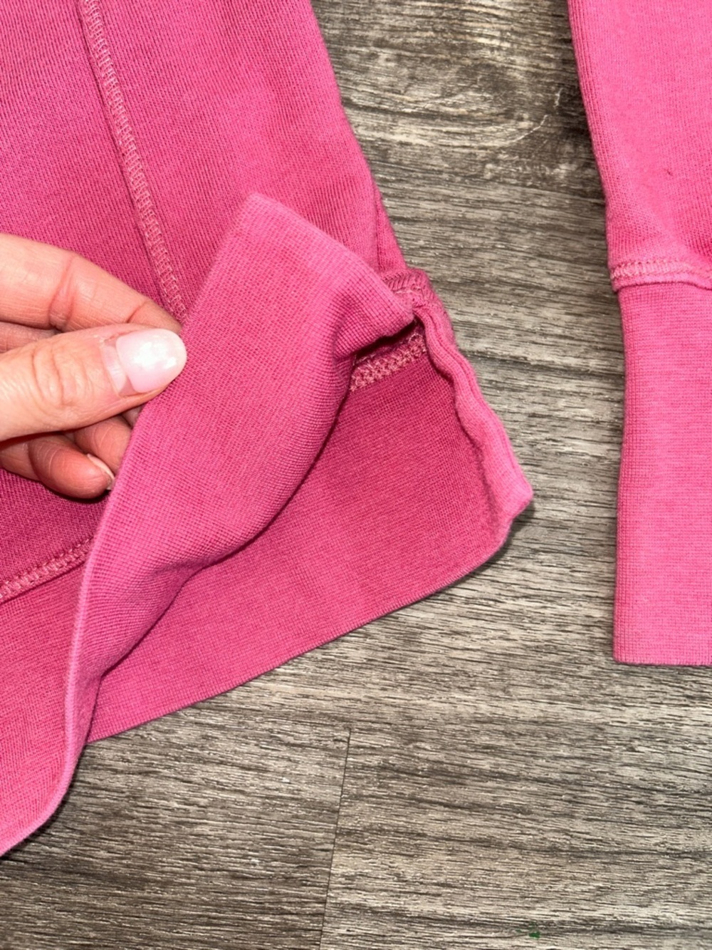 Sweaty Betty Pink Cropped Sweatshirt Thumbholes Pullover Top XS - Picture 4 of 10